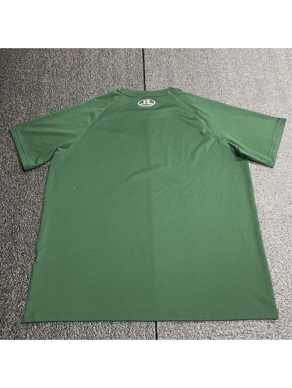 Under Armour Mens Heat Gear Loose Fit Green Logo Short Sleeve T-Shirt Size Large
